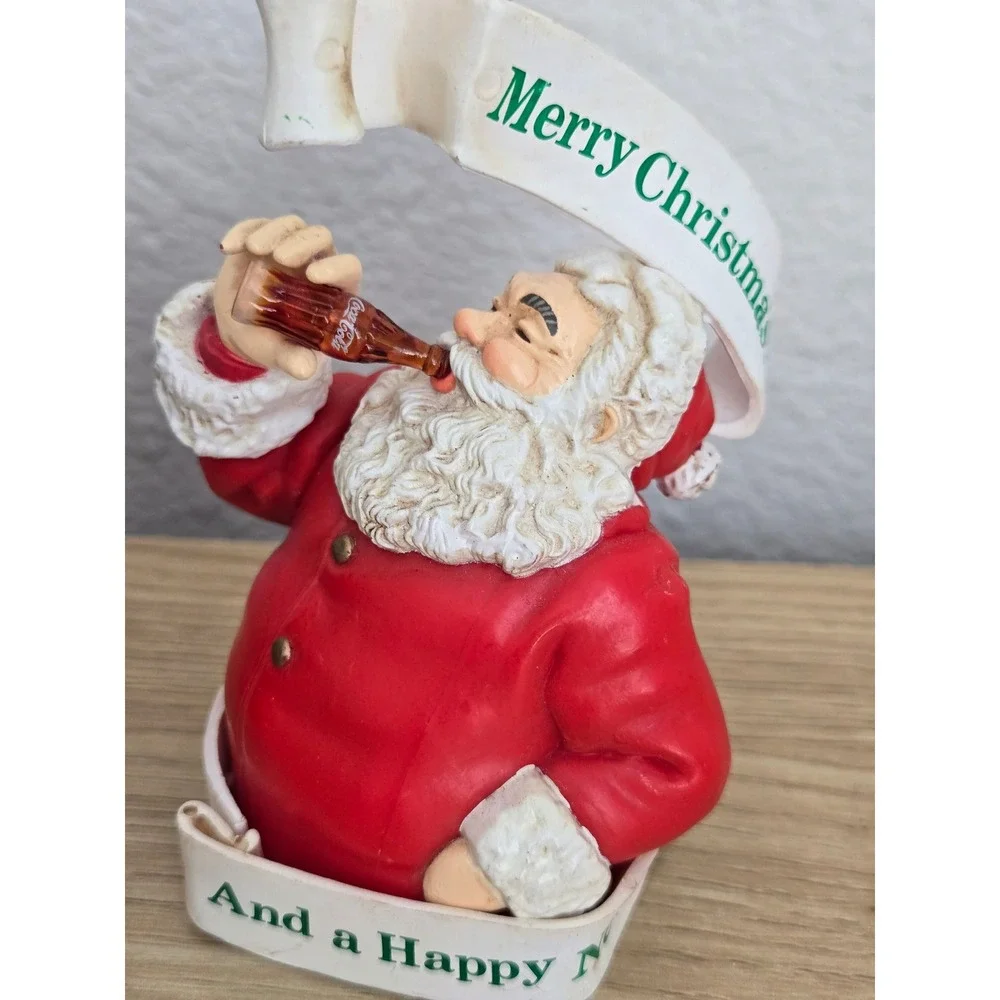 Vintage 1992 Coca-Cola Trim A Tree Santa Claus Ornament Set Haddon Sundblom Art
